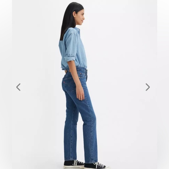 LEVIS PREMIUM 501 STRAIGHT LEG SIZE W 27xL 30 High Waisted Button Fly - Picture 3 of 15